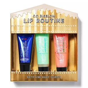 NEW C.O. Bigelow Bath & Body Works Lip Routine Set Mentha Lip Shine Tint Balm